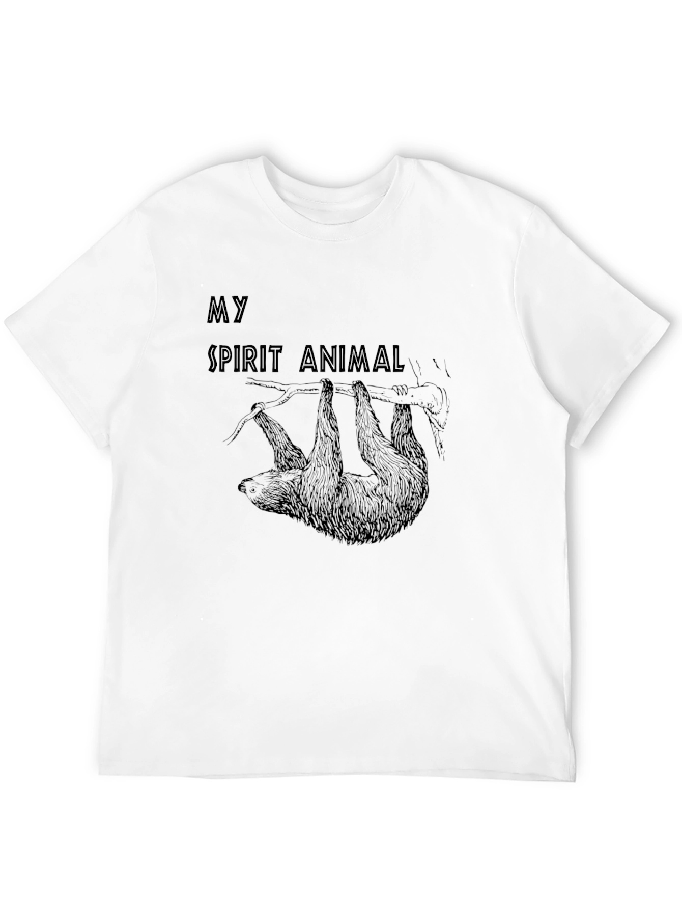 Black My Spirit Animal Sloth T-Shirt - Unisex view 12