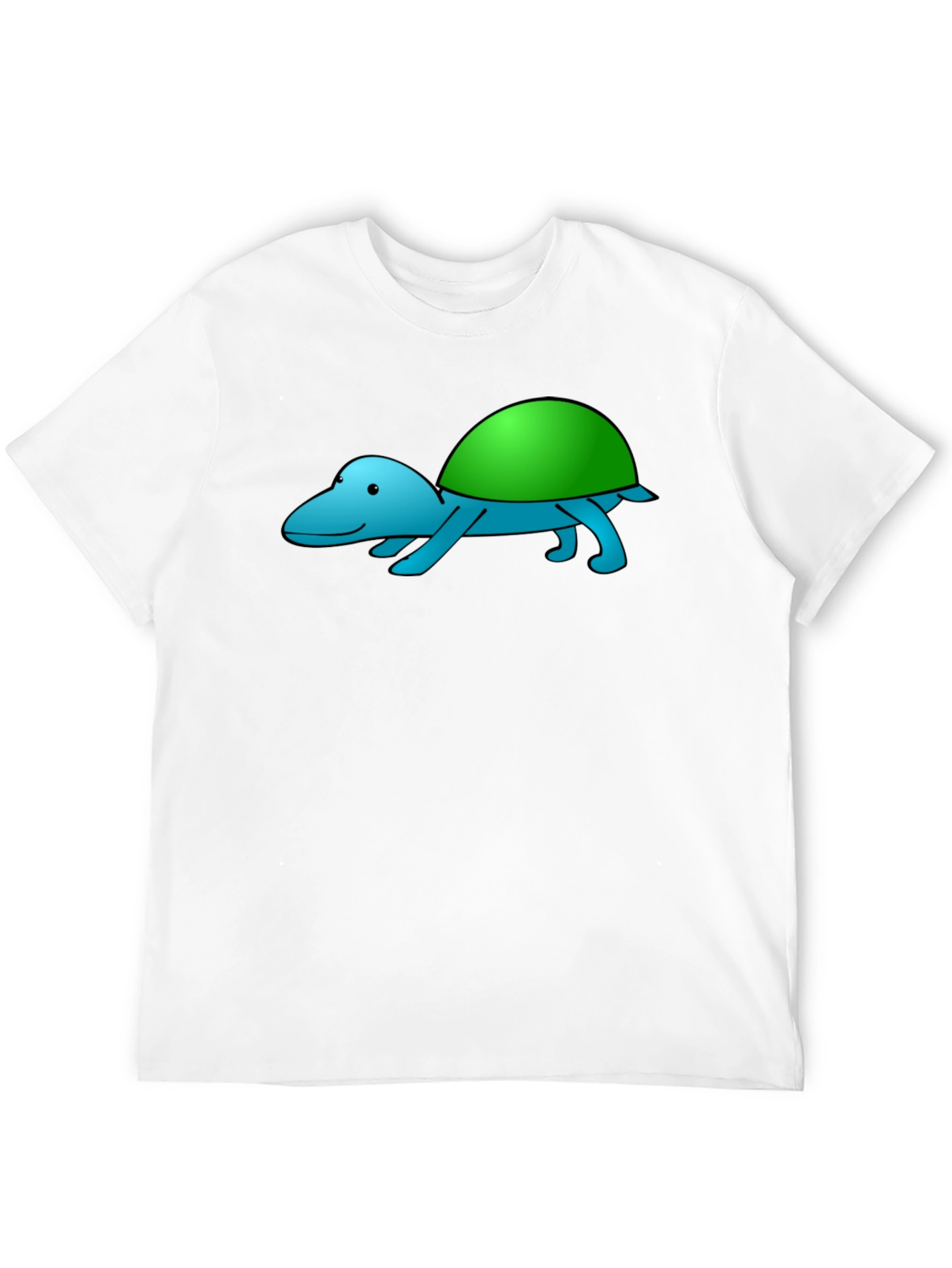 Black Blue Turtle Graphic Tee - Fun Casual Wear view 12