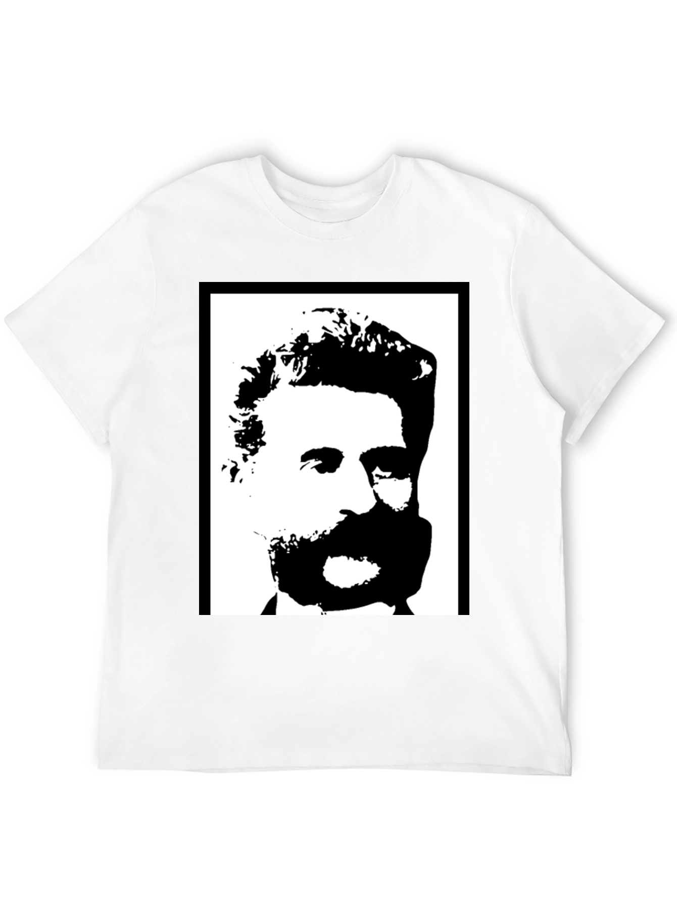 Black Bold Black & White Portrait Graphic Tee view 12