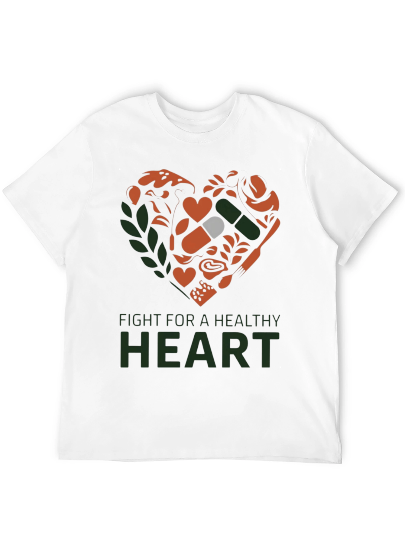 Black Healthy Heart T-Shirt view 12
