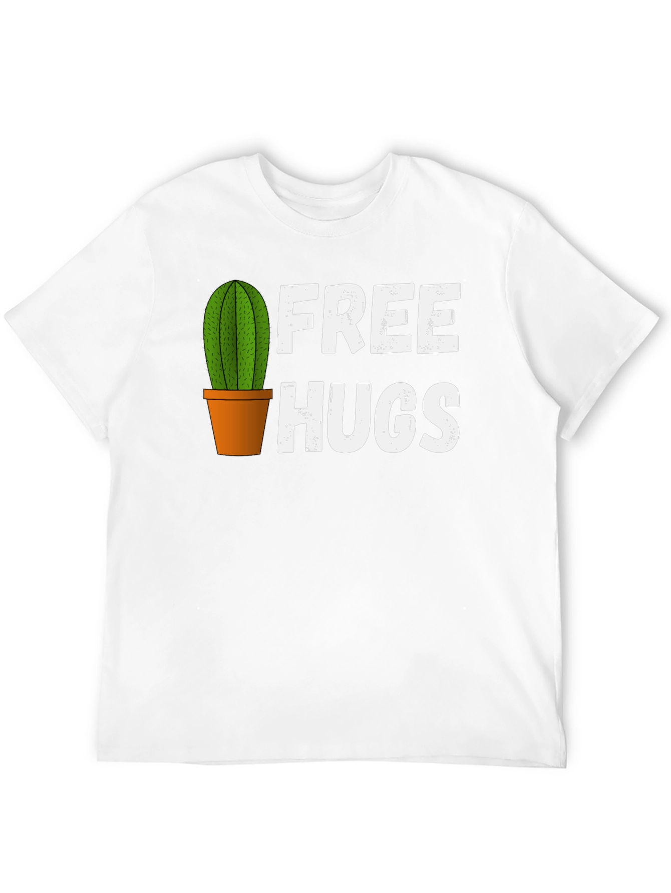 Black Funny Cactus Free Hugs Graphic T-Shirt view 12
