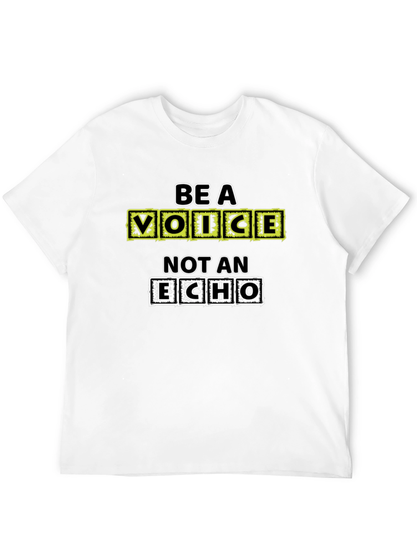 Black Be a Voice, Not an Echo - Black Graphic Tee view 12