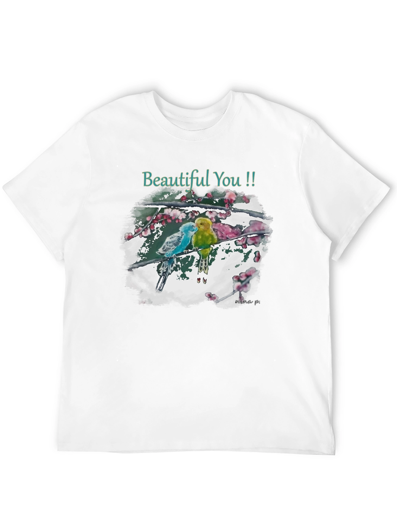 Black Beautiful You Bird Art T-Shirt view 12