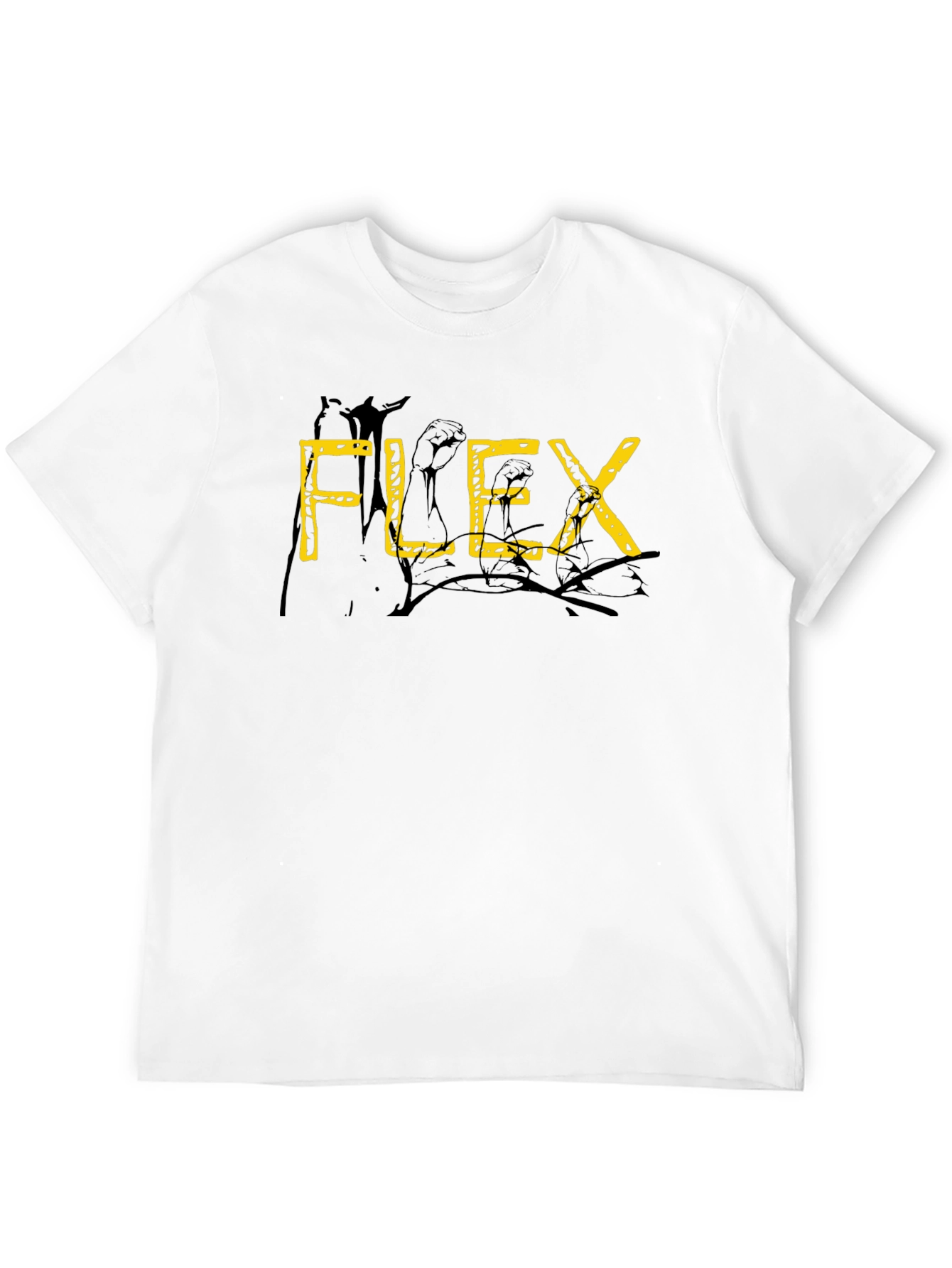 Black FLEX Graphic Black T-Shirt view 12