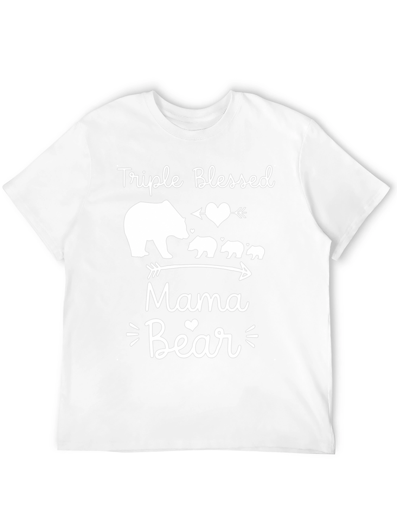 Black Triple Blessed Mama Bear T-Shirt view 12