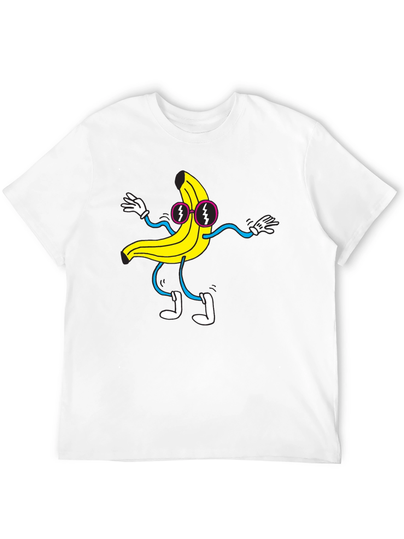 Black Funky Banana Graphic T-Shirt - Black Cotton Tee view 12
