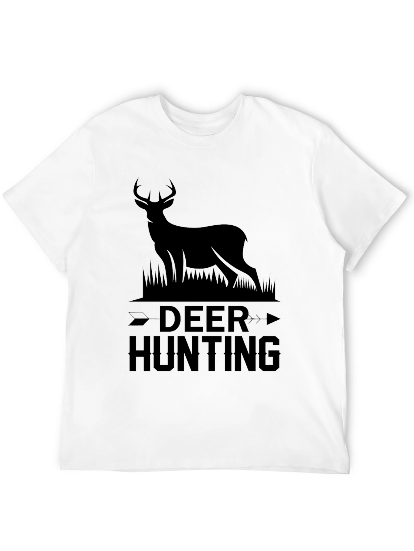 Black Deer Hunting Graphic Tee - Mens Crew Neck view 12