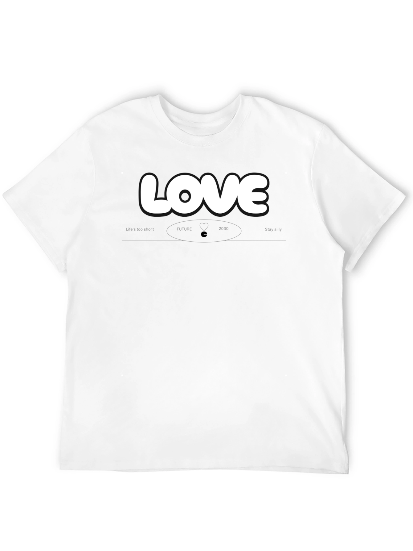 Black Love Graphic Black Crew Neck T-Shirt view 12