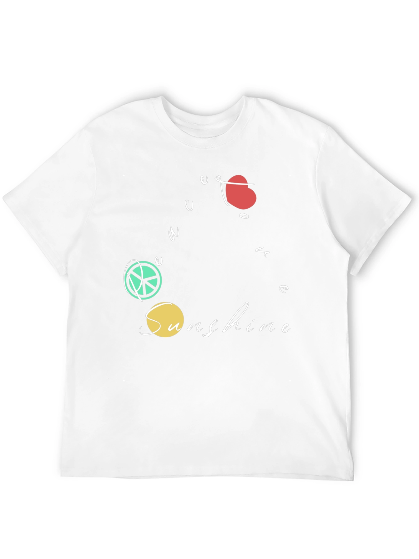 Black Peace Love Sunshine Graphic T-Shirt - Black view 12