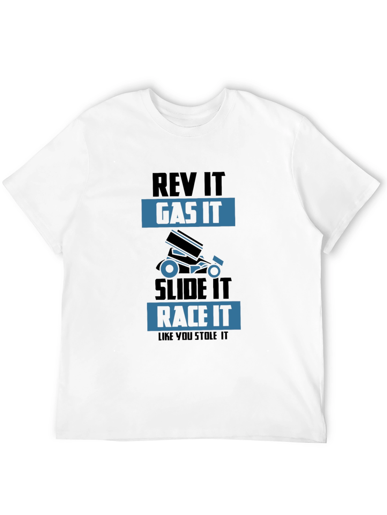 Rev It Gas It Race It T-Shirt - Men's Black Graphic Tee - 12