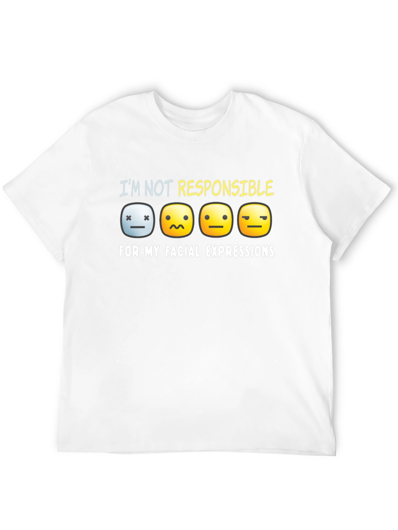 Black Funny Facial Expressions T-Shirt view 12