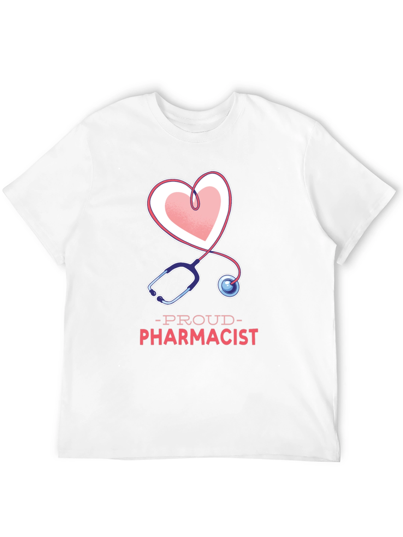 Black Proud Pharmacist Heart Stethoscope T-Shirt view 12