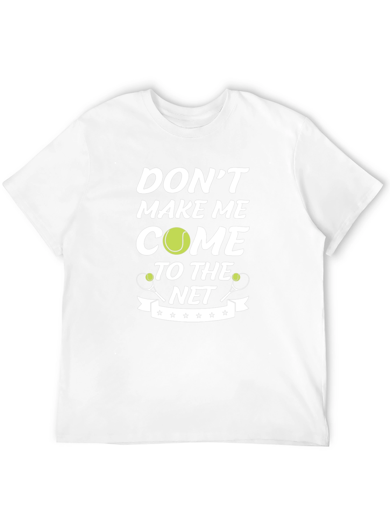 Black Tennis T-Shirt - Don't Make Me Come To The Net view 12