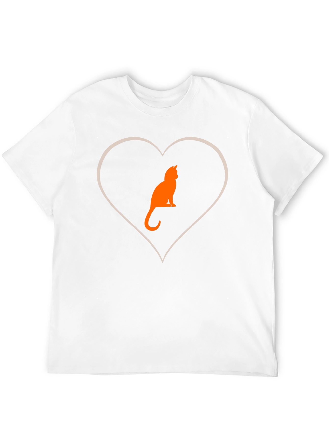 Black Cat Lover Heart Graphic T-Shirt - Black view 12