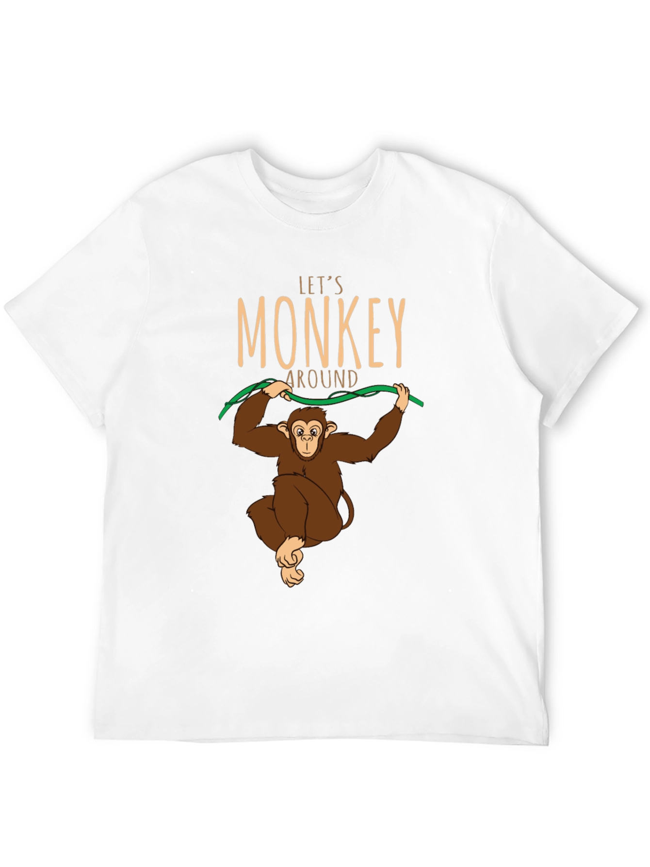 Black Let's Monkey Around T-Shirt - Fun Graphic Tee view 12