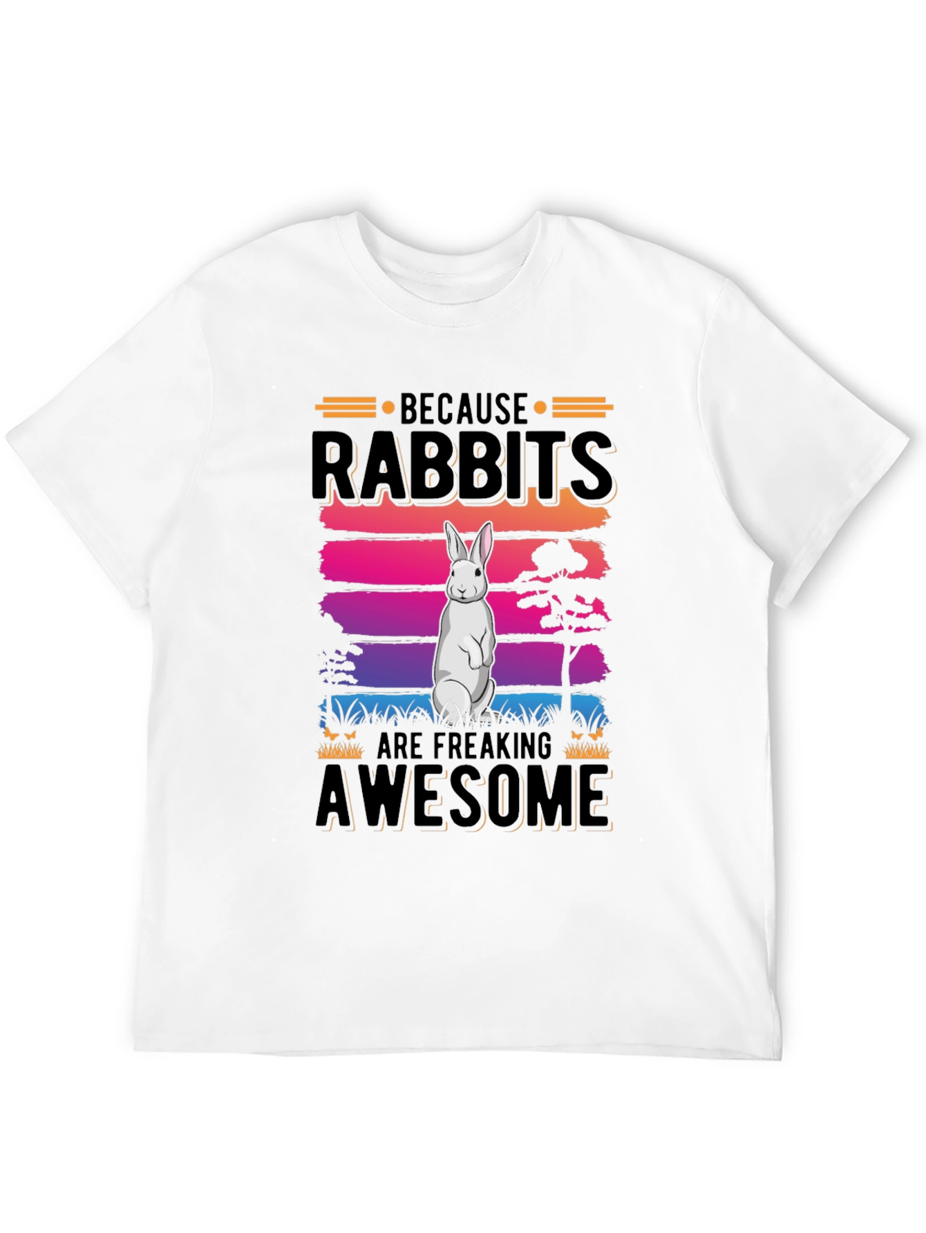 Black Rabbit Lover T-Shirt - Because Rabbits are Freaking Awesome view 12