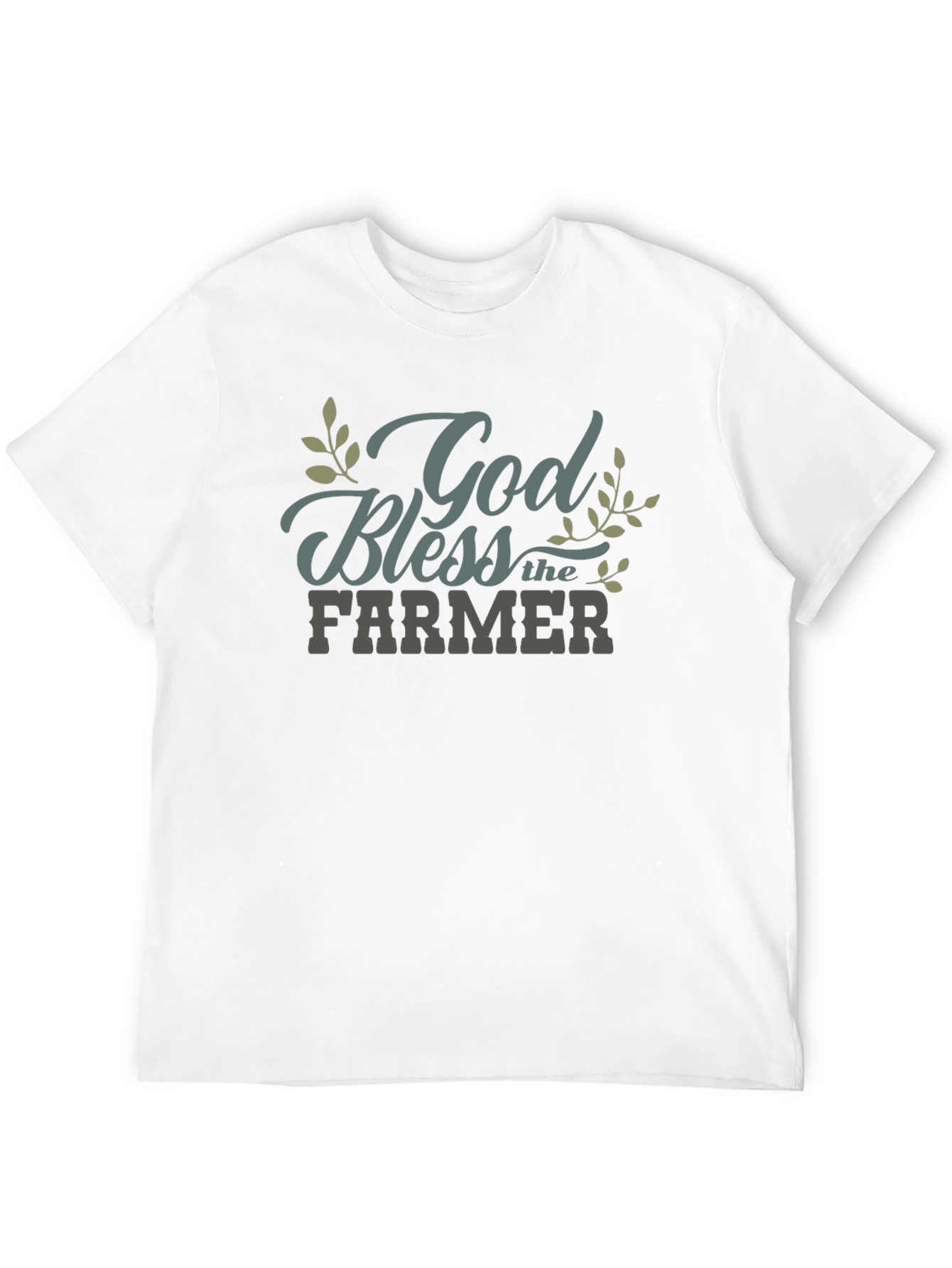 Black God Bless the Farmer Graphic T-Shirt - Black view 12