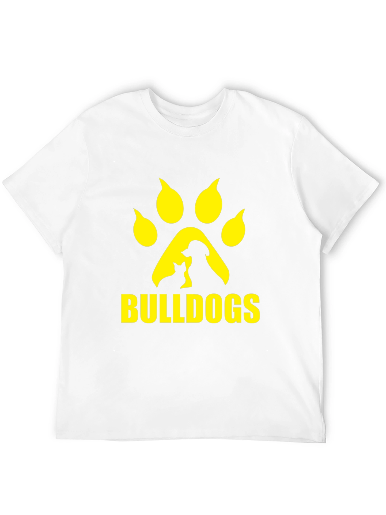 Black Bulldogs Paw Print Graphic T-Shirt - Black view 12