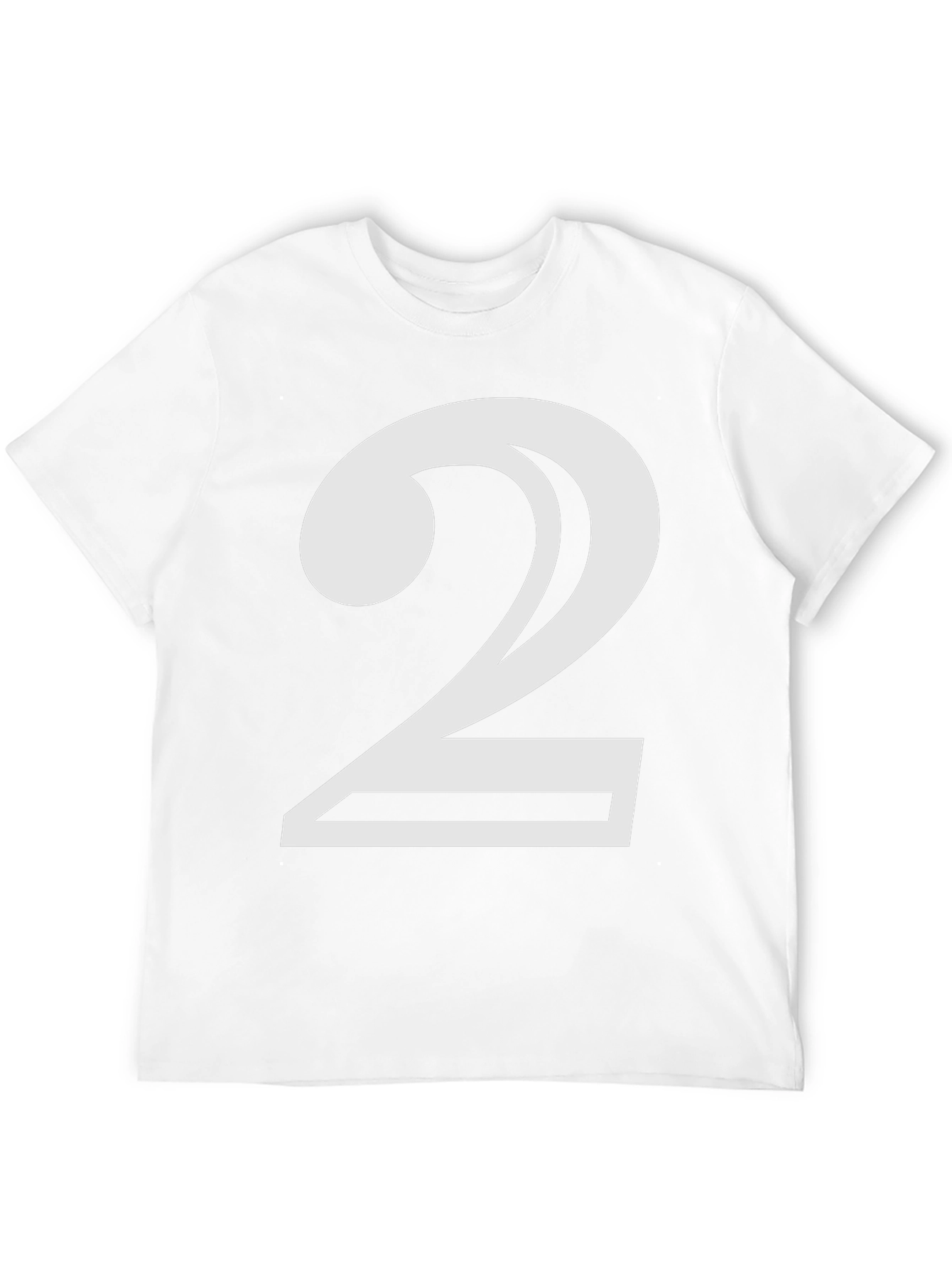 Black Bold Number 2 Graphic Tee - Black Cotton Blend view 12