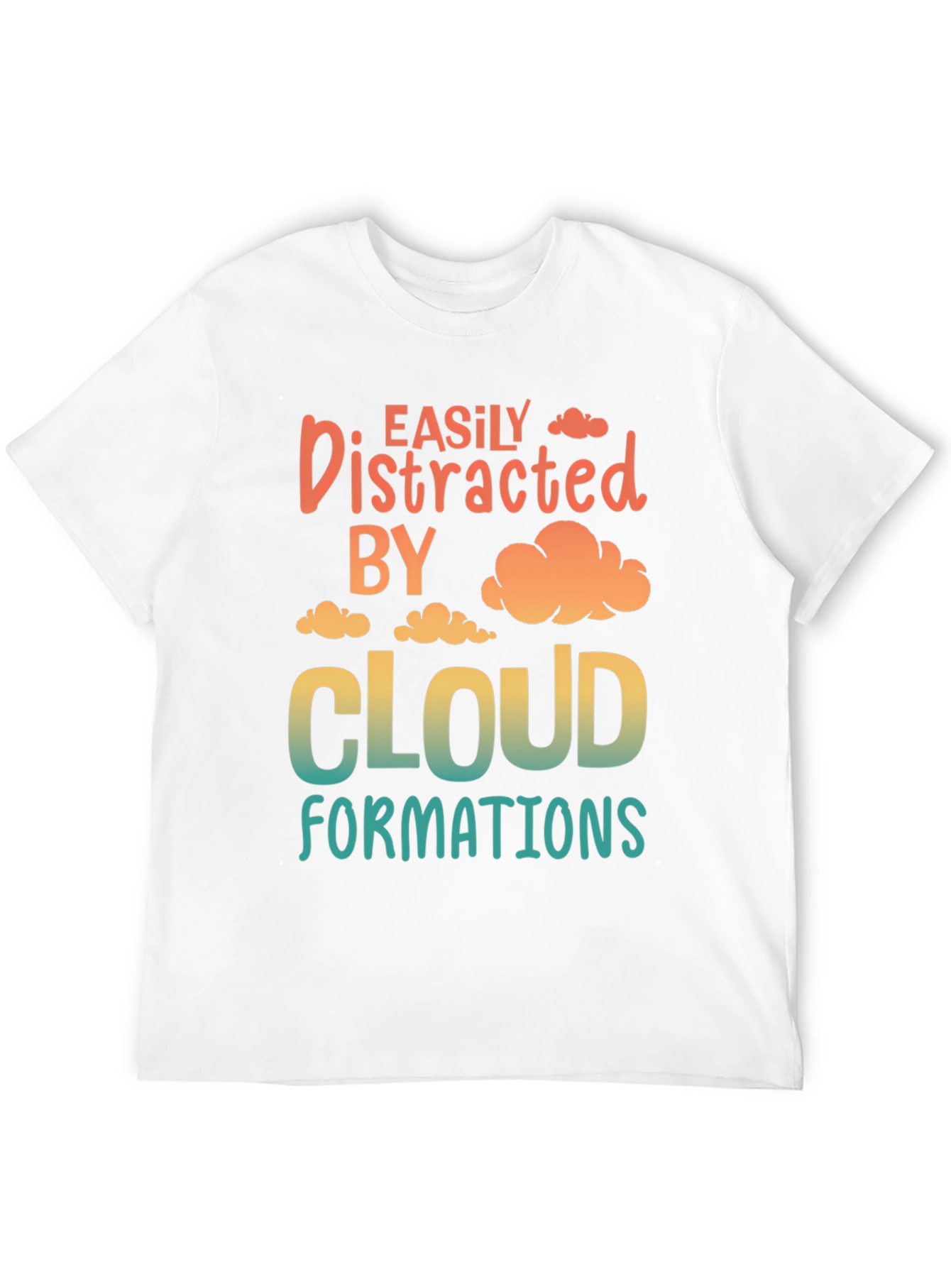 Black Easily Distracted By Cloud Formations T-Shirt view 12