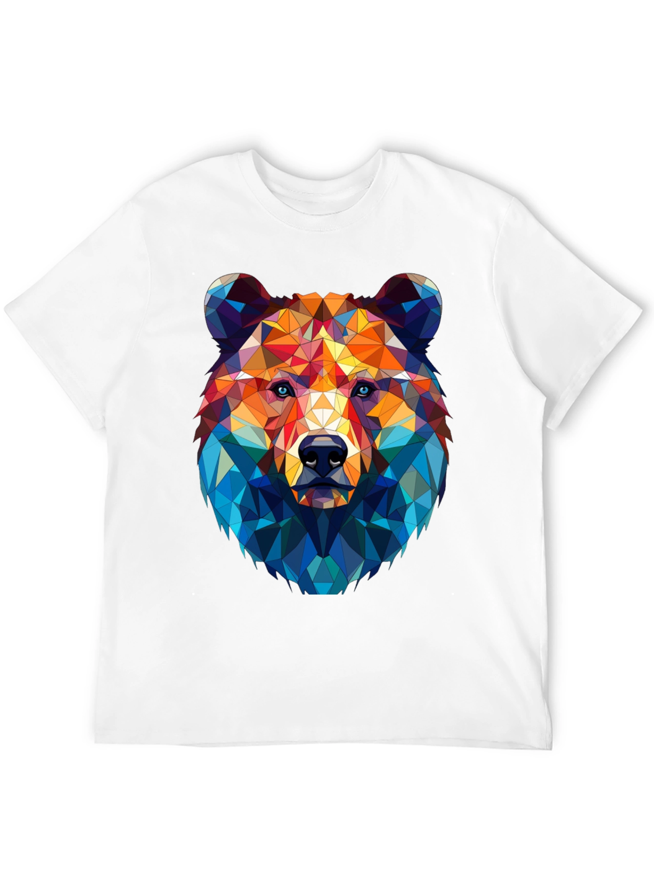 Black Geometric Bear Graphic Tee - Modern Style view 12