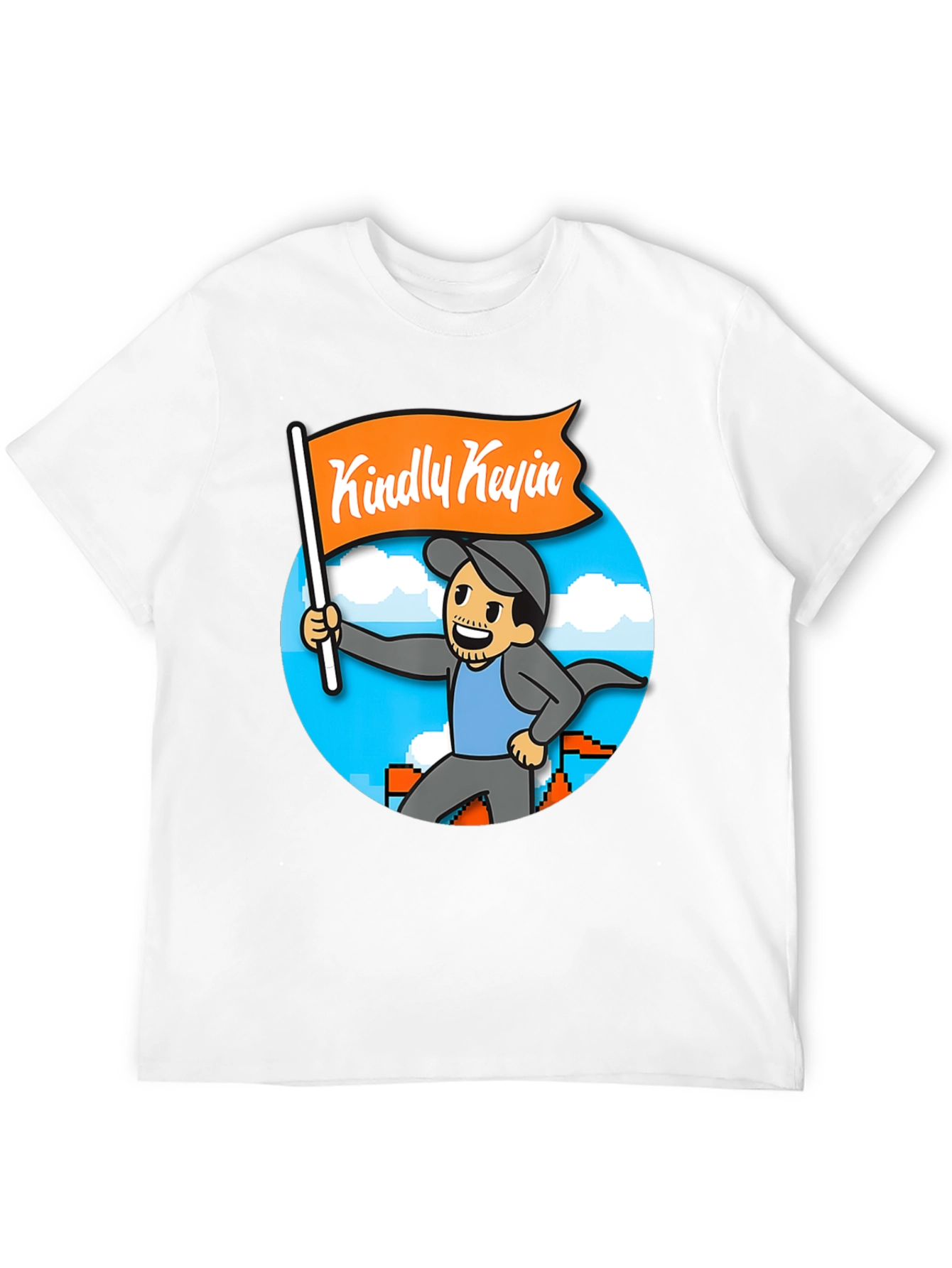 Black Kindly Kevin T-Shirt - Gamer Cartoon Style view 12