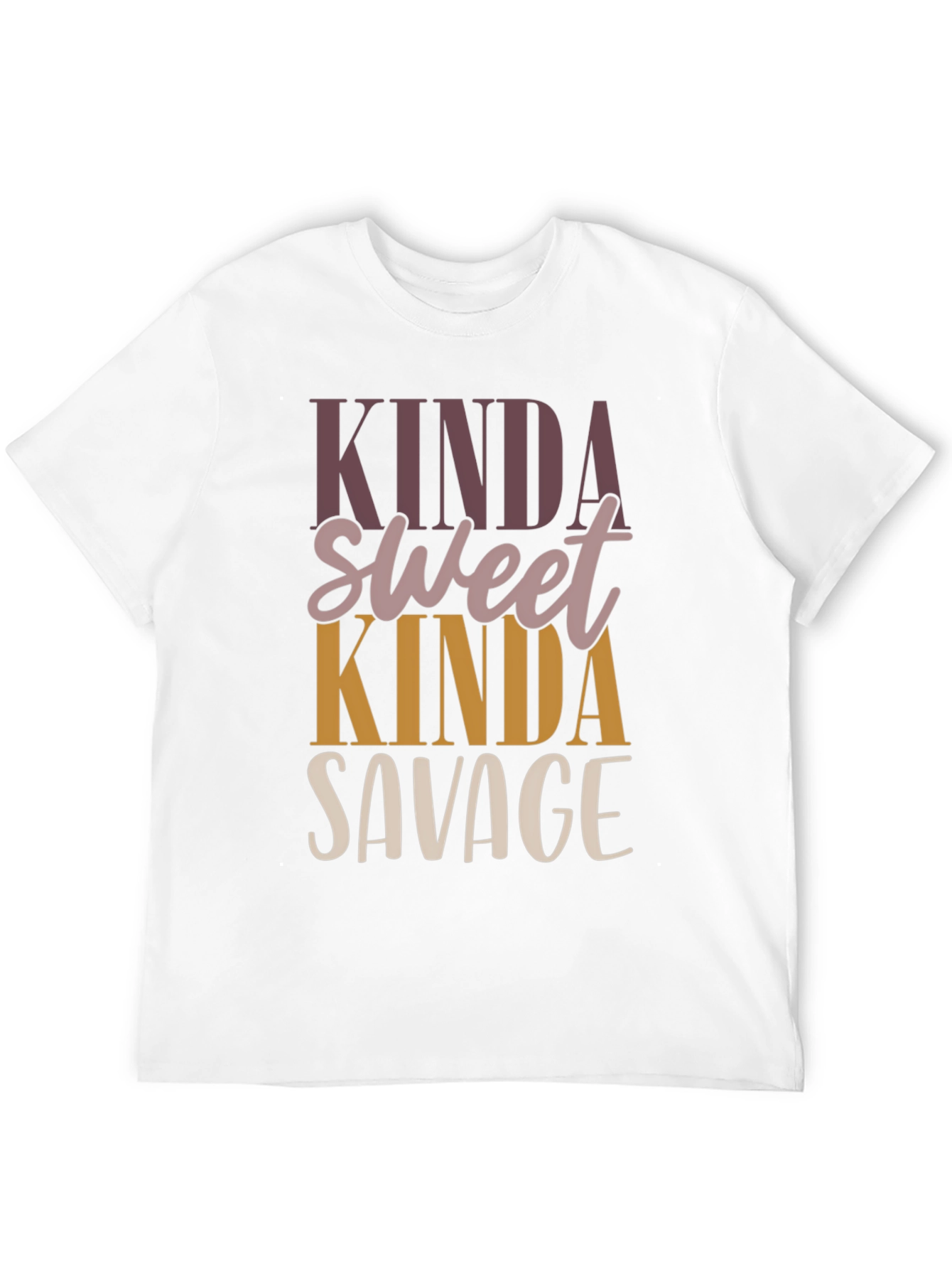 Black Kinda Sweet Kinda Savage Graphic Tee - Trendy Casual Top view 12