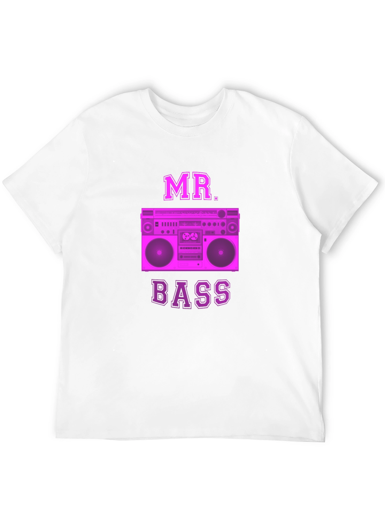 Black MR. BASS Retro Boombox Graphic Tee - Classic Style view 12