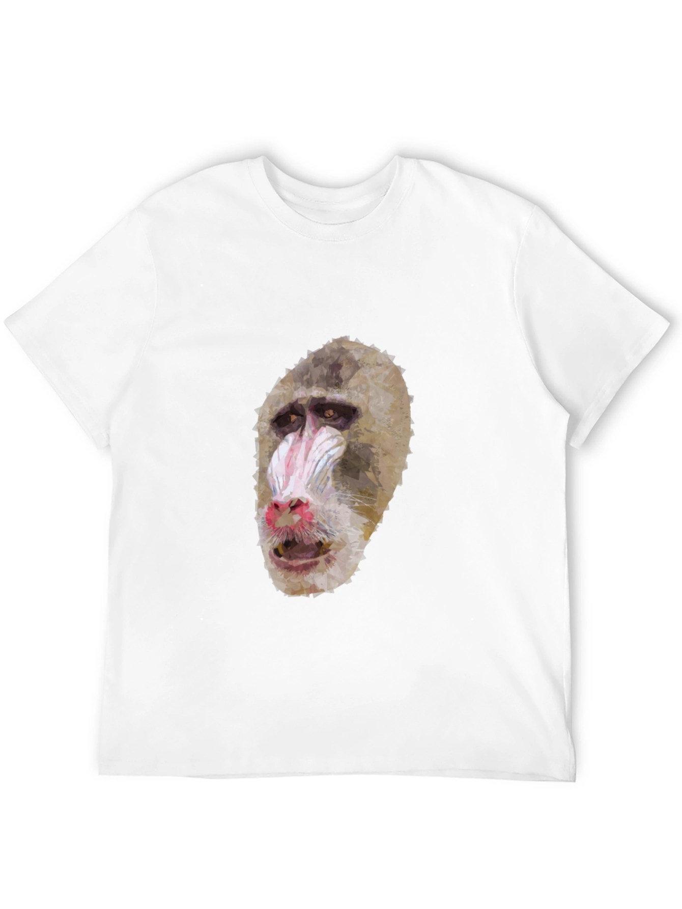 Black Mandrill Monkey Graphic T-Shirt - Unique Animal Tee view 12