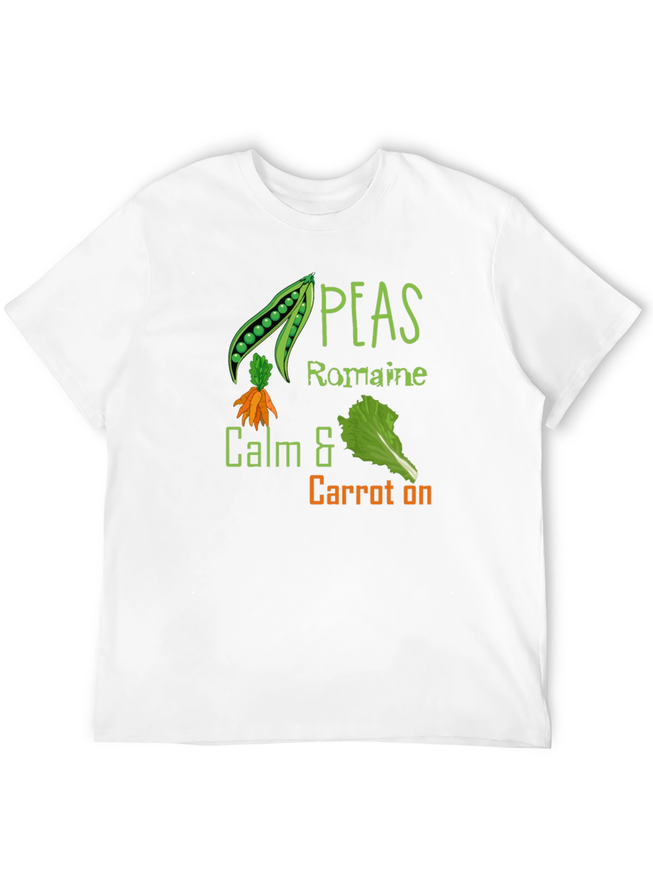 Black Peas Romaine Calm & Carrot On Black T-Shirt view 12