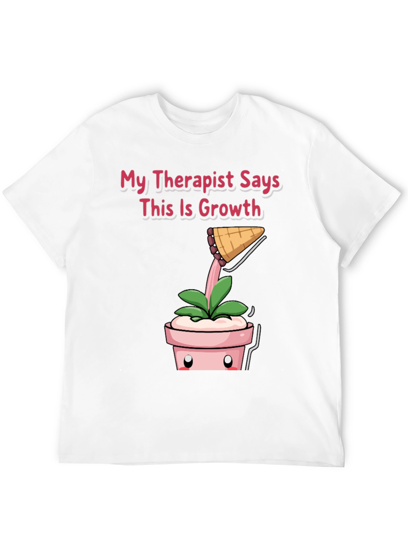 Black Therapist Says Growth T-Shirt: Funny Plant Tee view 12