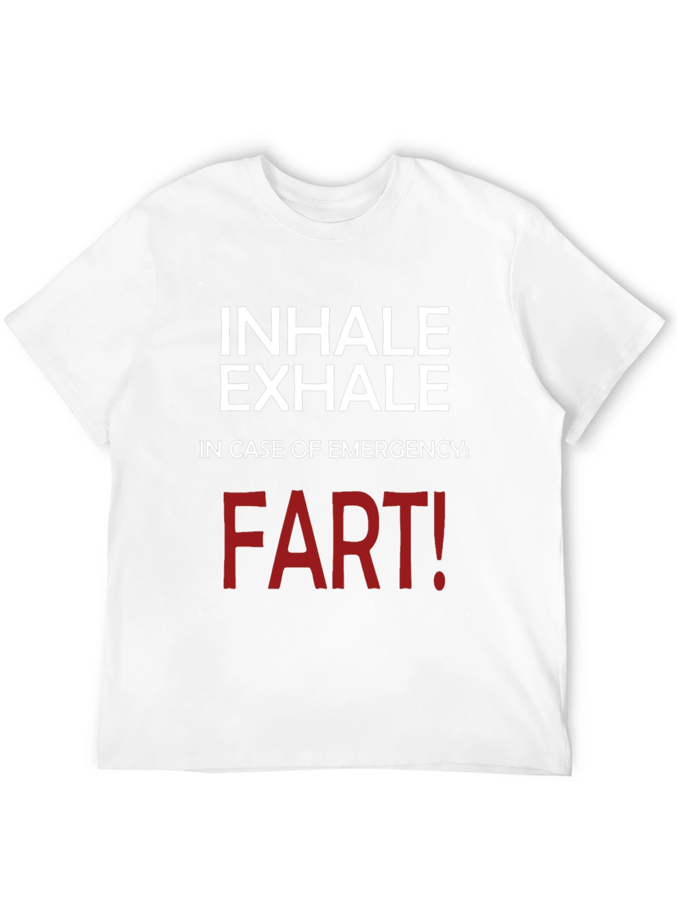 Black Inhale Exhale Funny T-Shirt - Emergency Fart! view 12