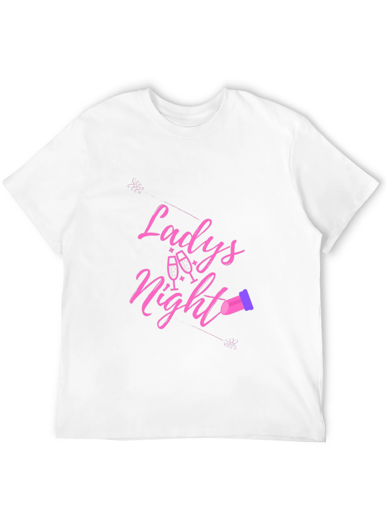 Black Ladies Night T-Shirt - Black Crew Neck view 12