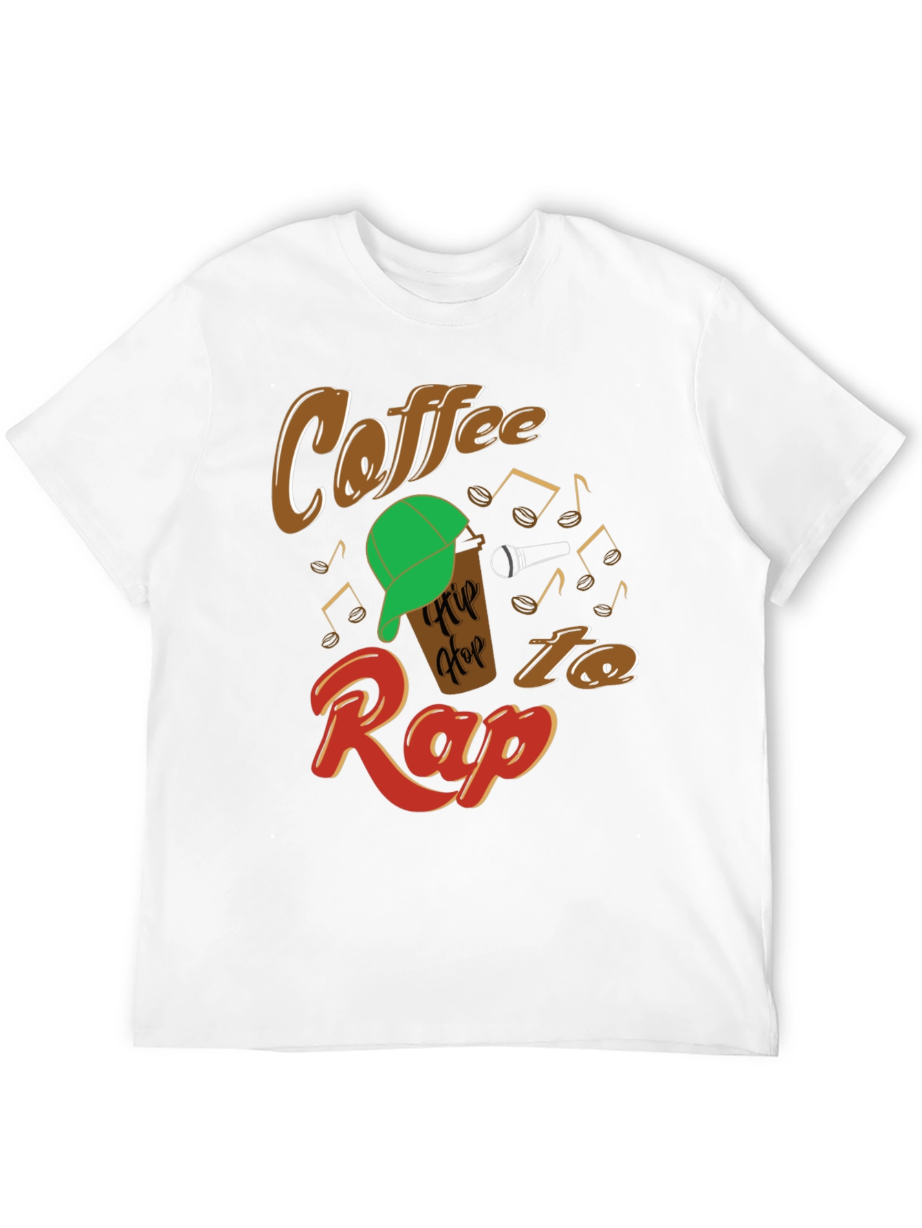 Black Coffee Hip Hop Rap Graphic T-Shirt view 12