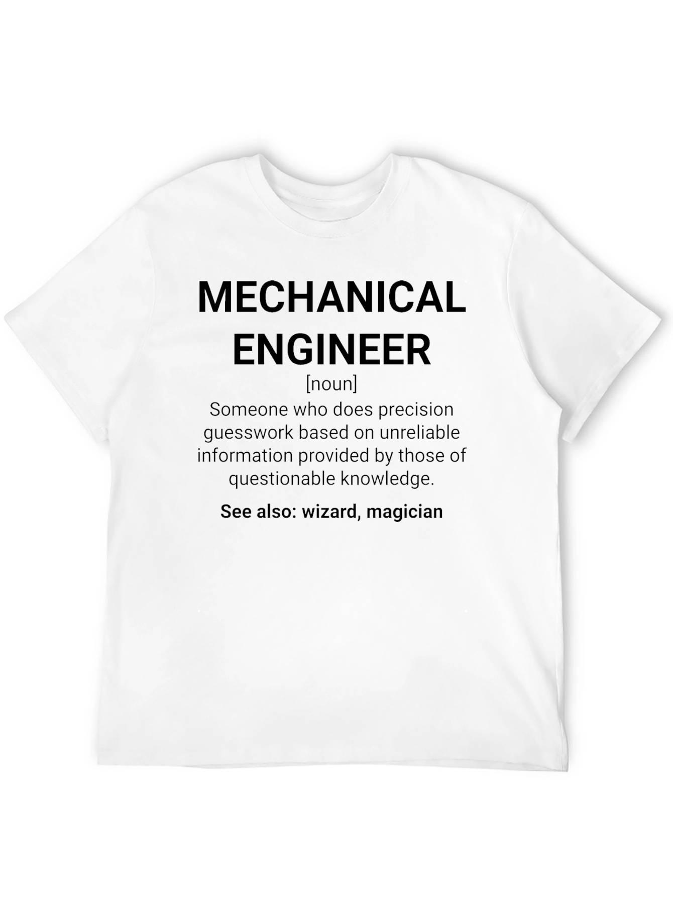 Black Mechanical Engineer Definition T-Shirt view 12