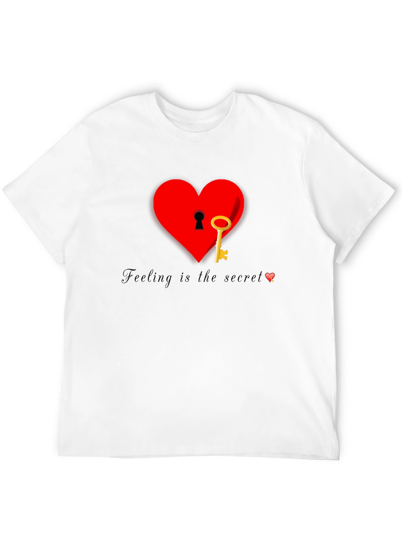 Black Heart Key T-Shirt - Feeling is the Secret view 12
