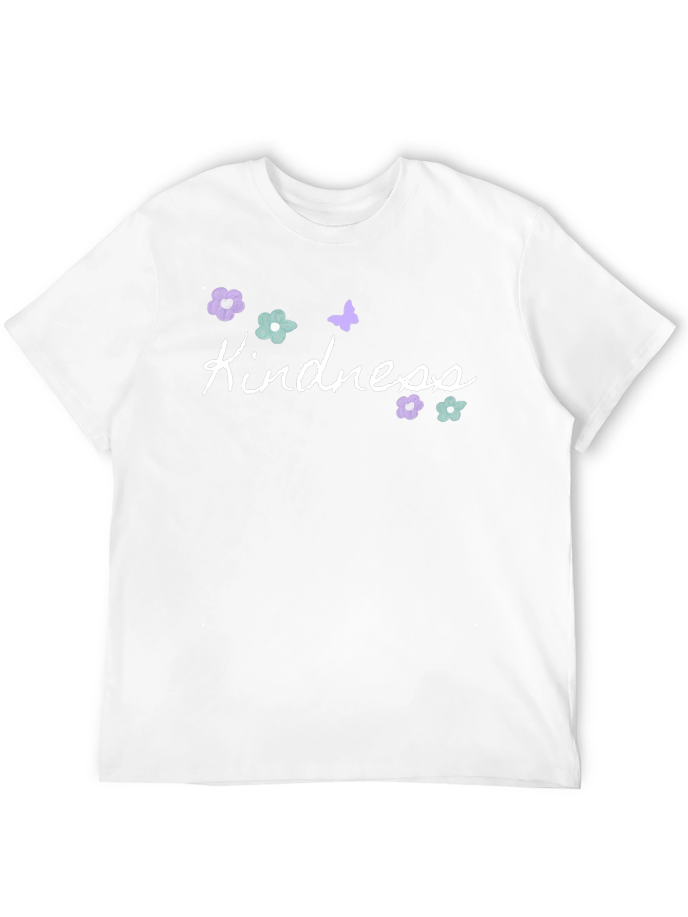 Black Kindness Graphic Tee - Cute Floral Butterfly Shirt view 12