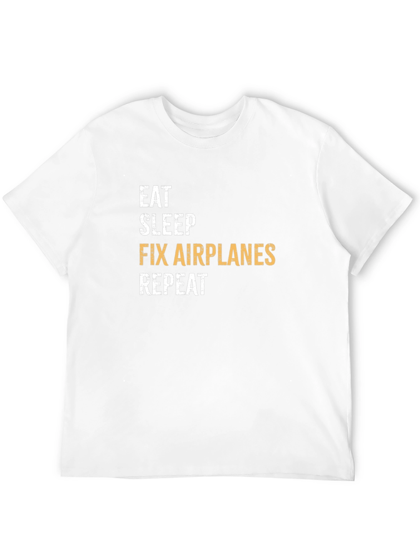 Black Eat Sleep Fix Airplanes Repeat T-Shirt view 12