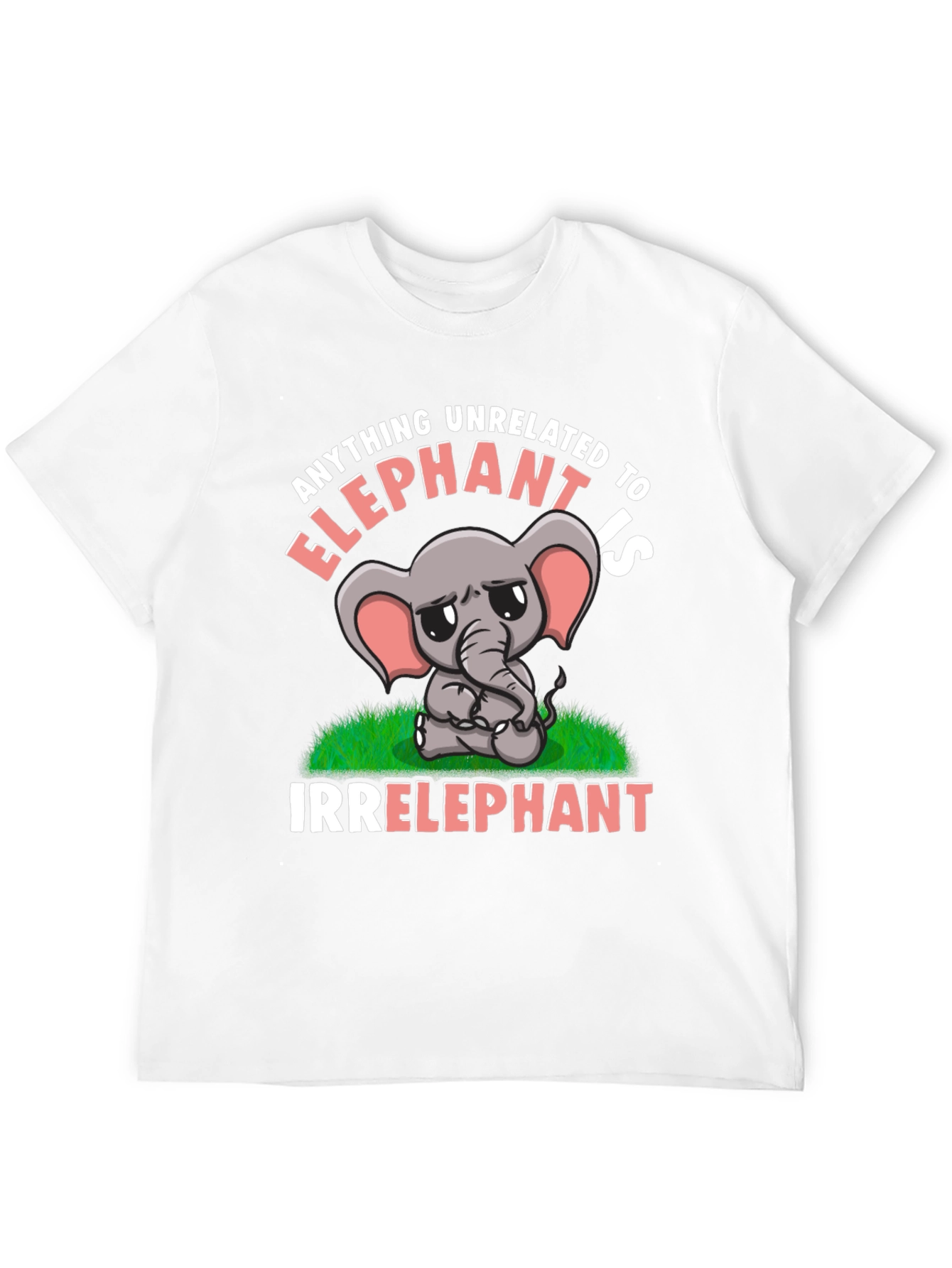 Black Irrelephant T-Shirt Funny Elephant Pun Tee view 12
