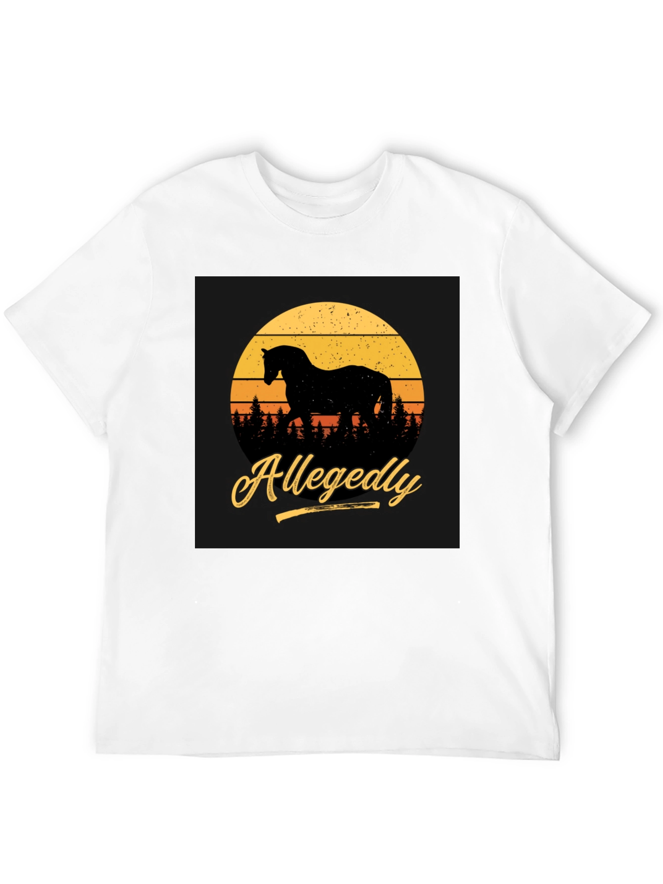 Black Allegedly Horse Silhouette Graphic Tee view 12