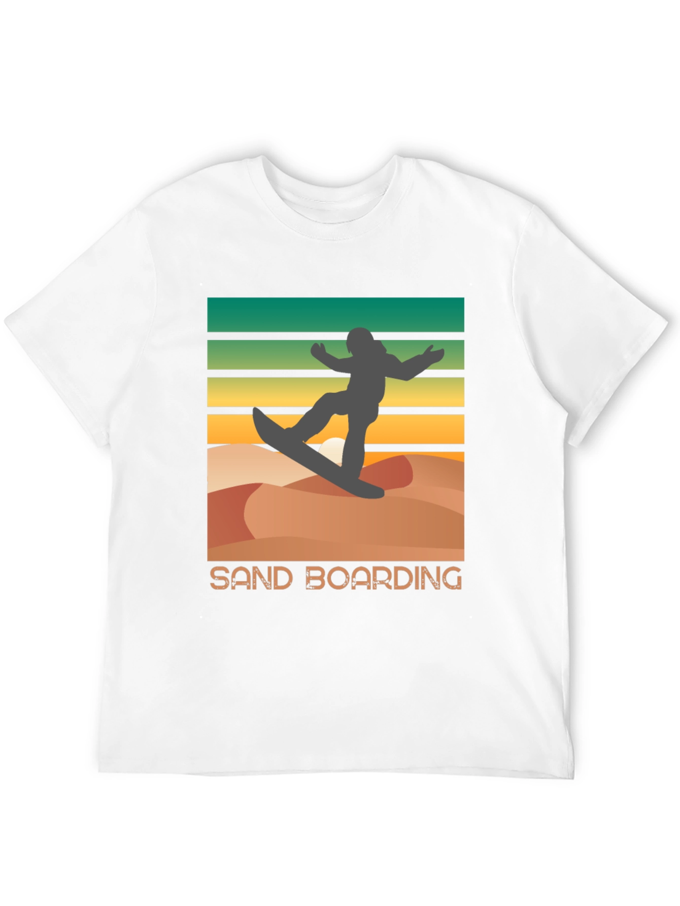 Black Sand Boarding Retro T-Shirt, Desert Fun Tee view 12