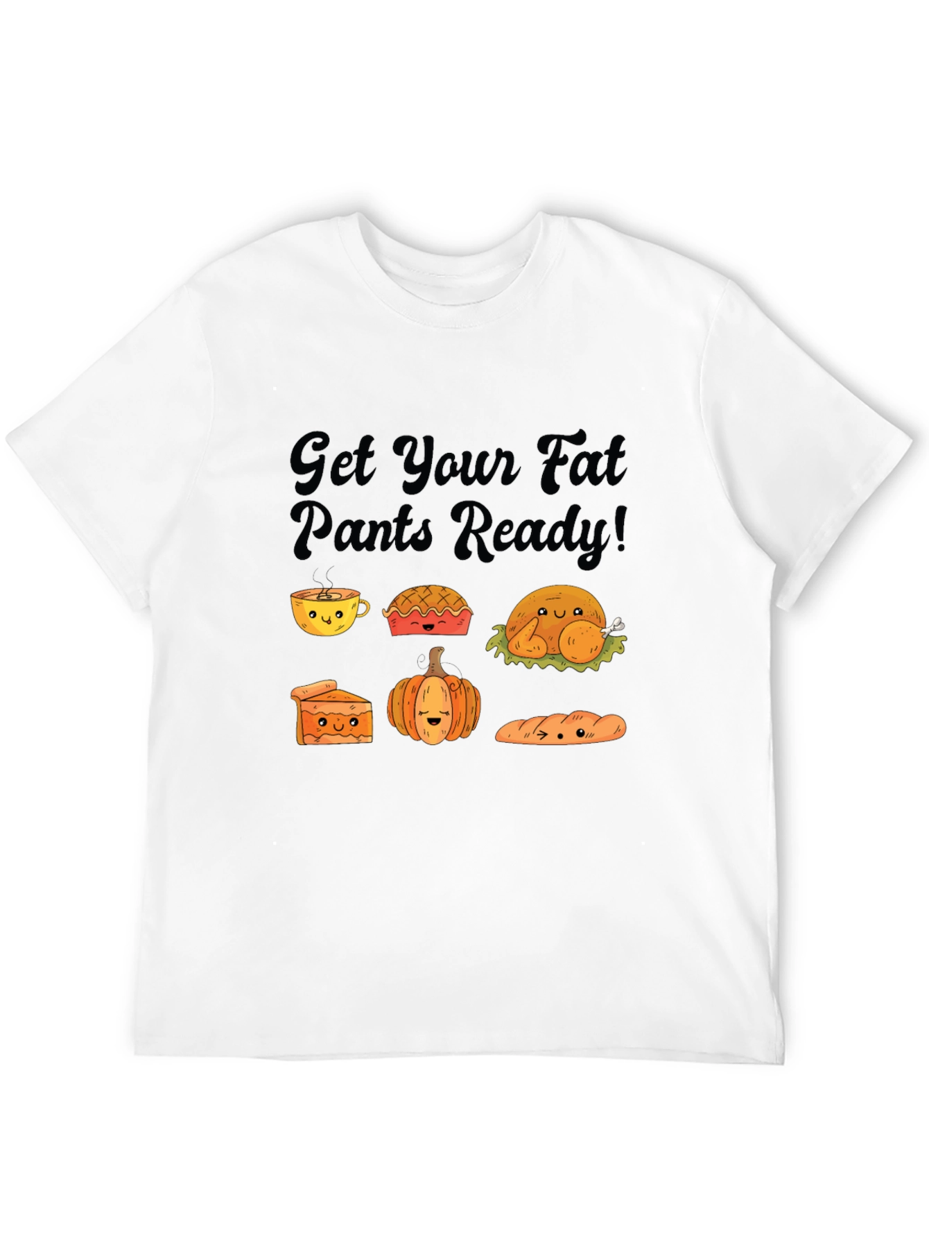 Black Thanksgiving Fat Pants Ready Black T-Shirt view 12