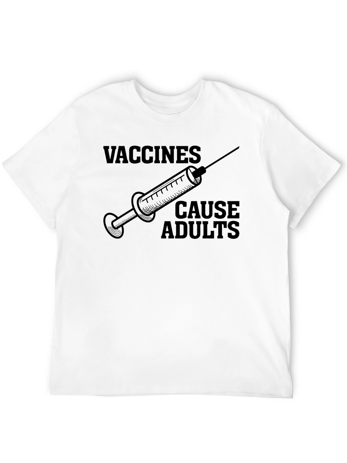 Black Vaccines Cause Adults Graphic Tee view 12