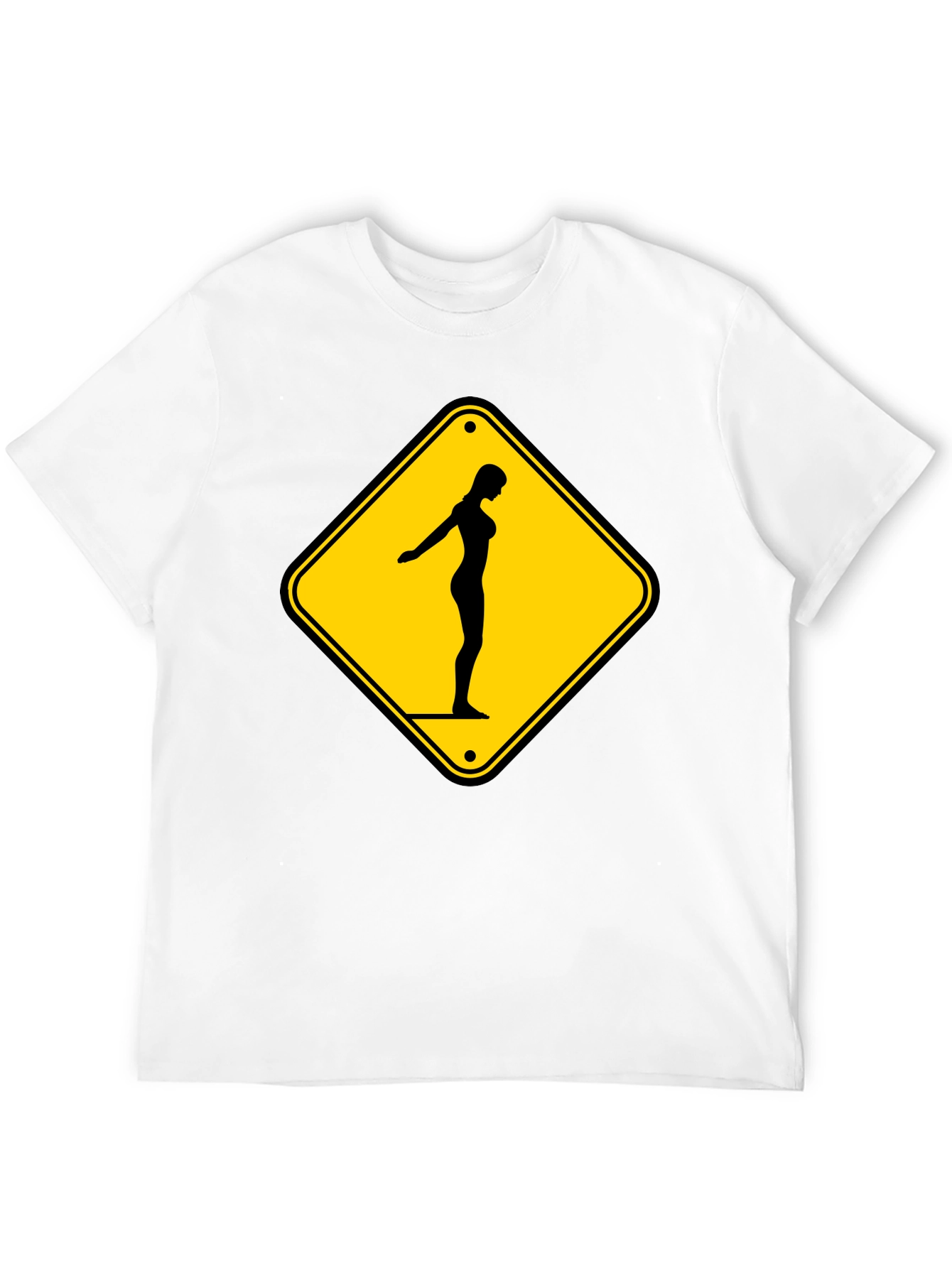 Black Caution Diver Ahead Black T-Shirt view 12