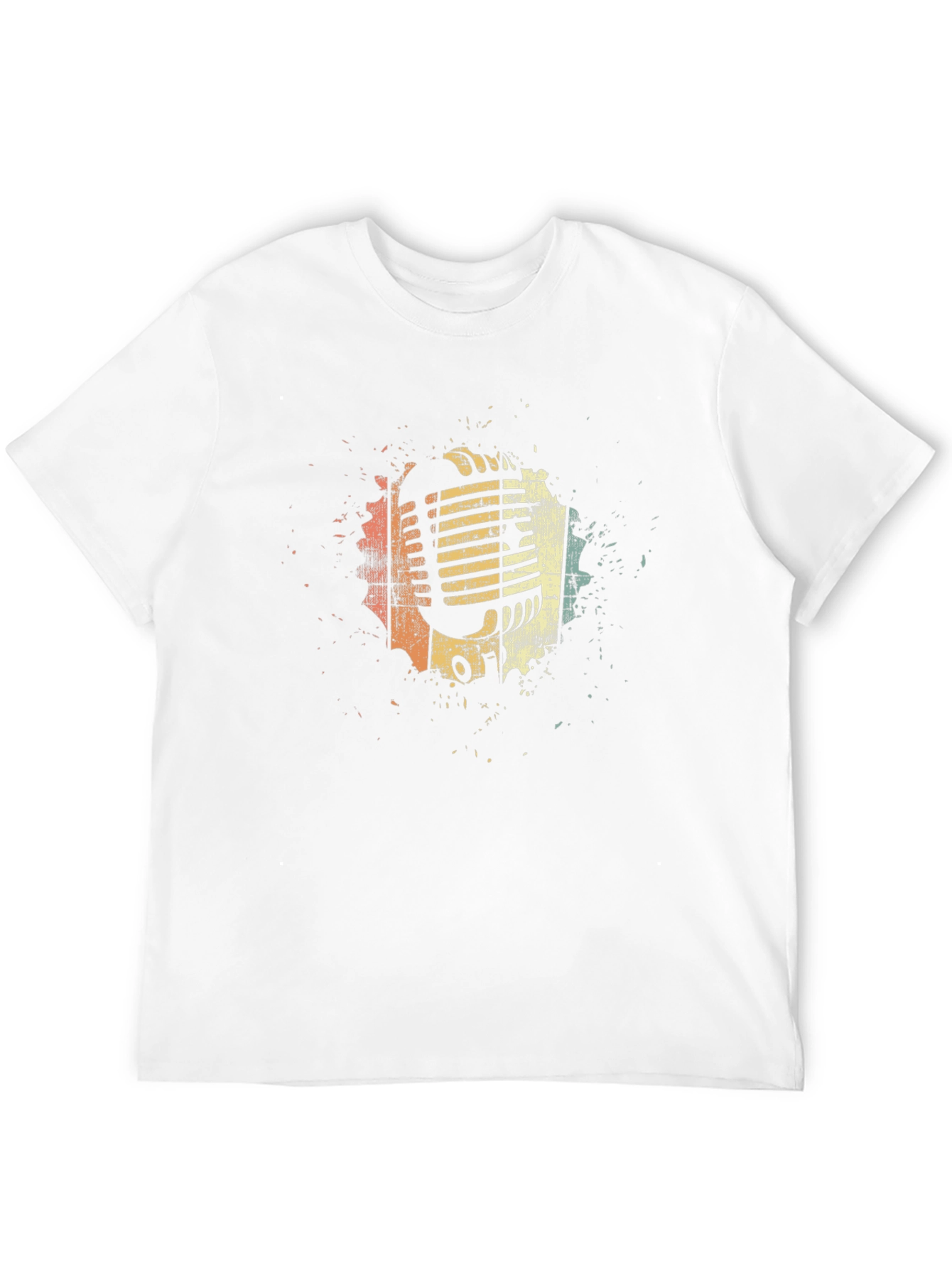 Black Vintage Microphone Graphic T-Shirt view 12