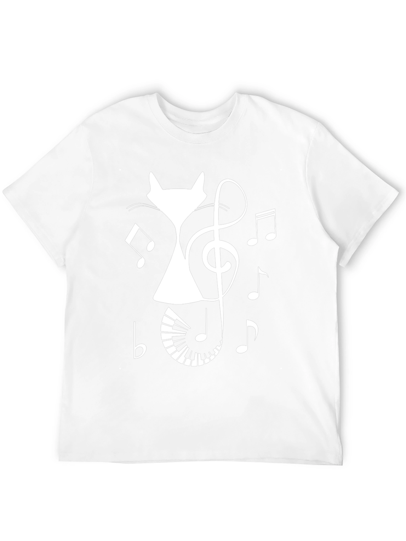 Black Cat Music T-Shirt - Novelty Design view 12