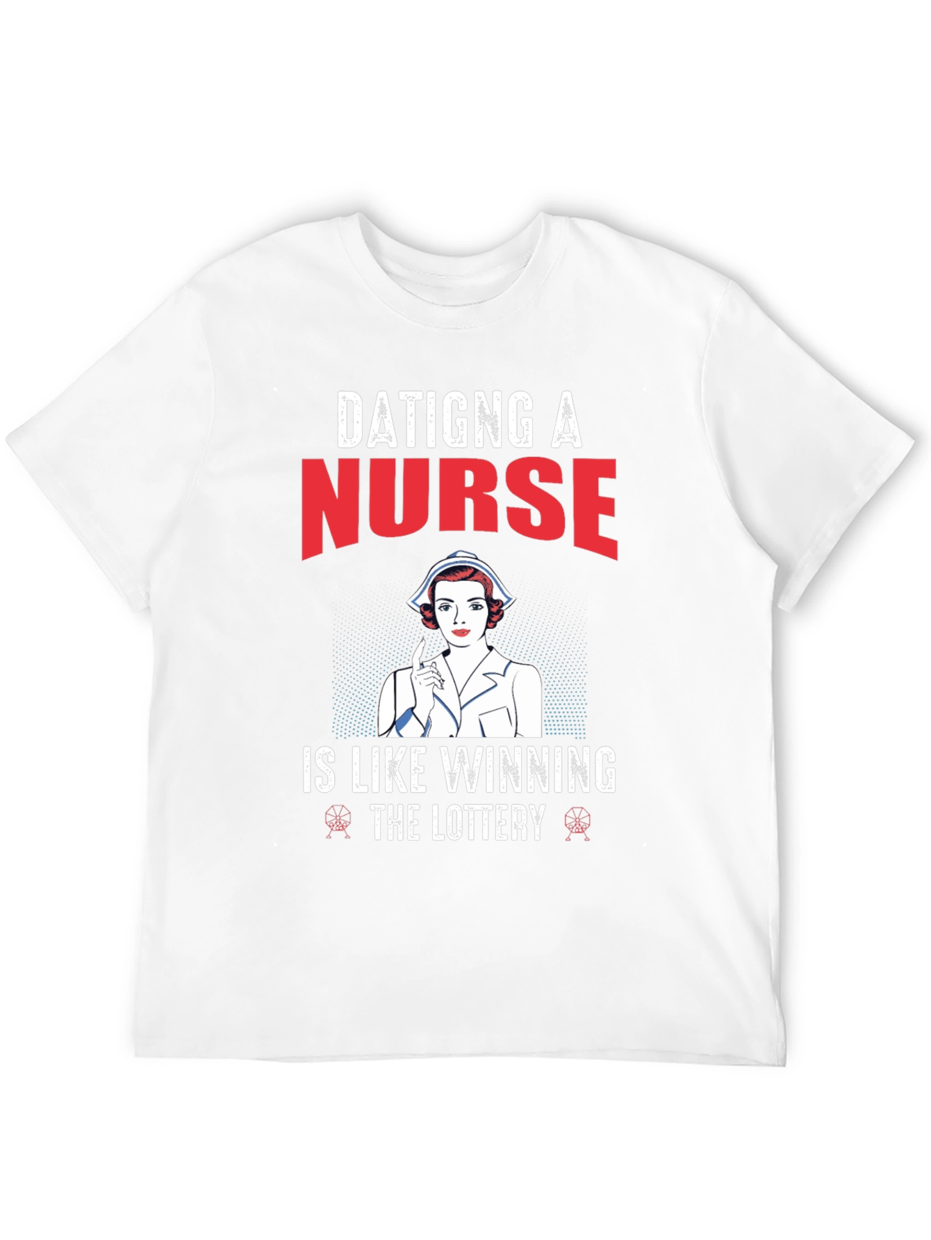 Black Dating a Nurse T-Shirt view 12