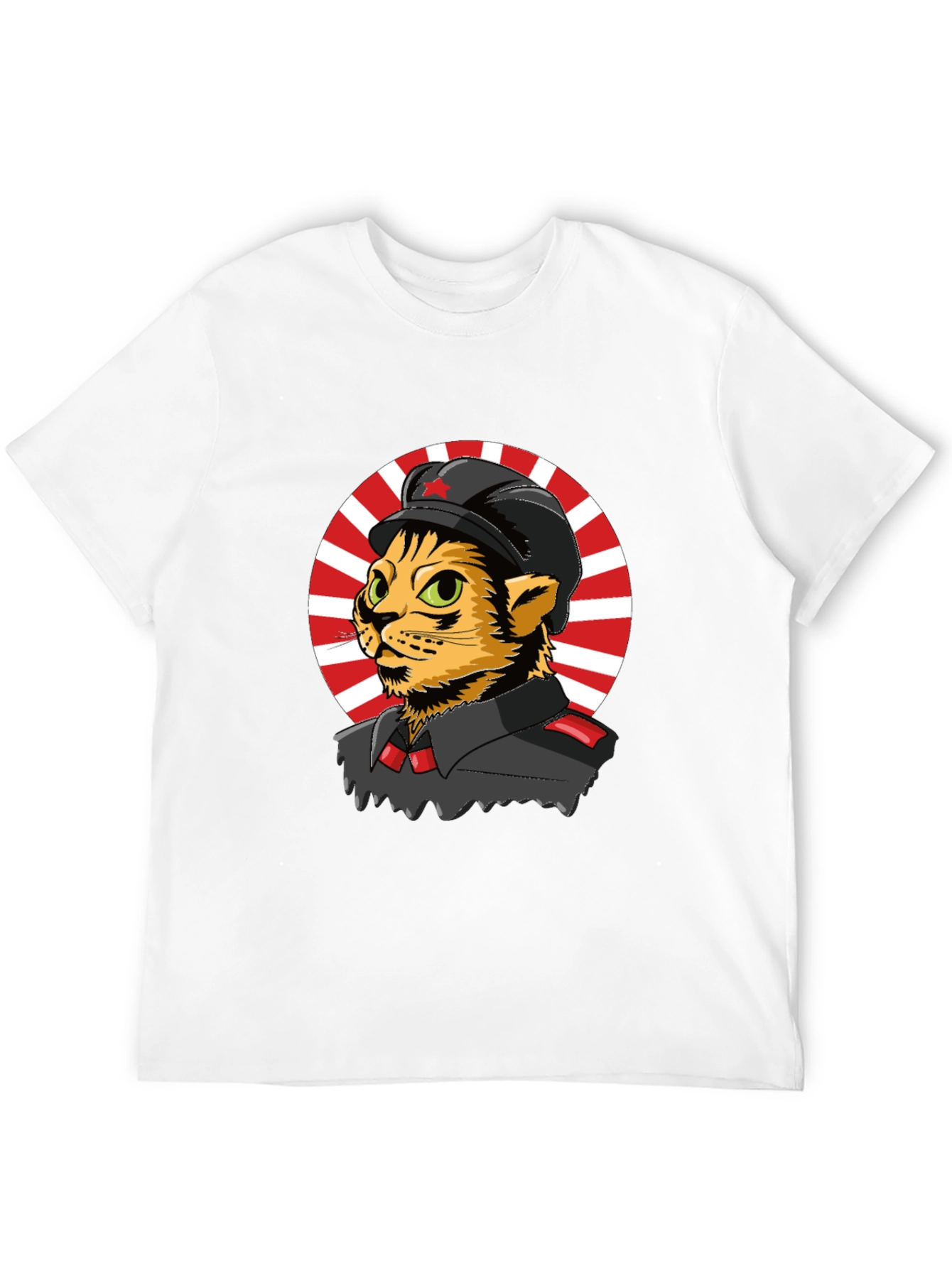 Black Communist Cat T-Shirt - Unique Graphic Tee view 12