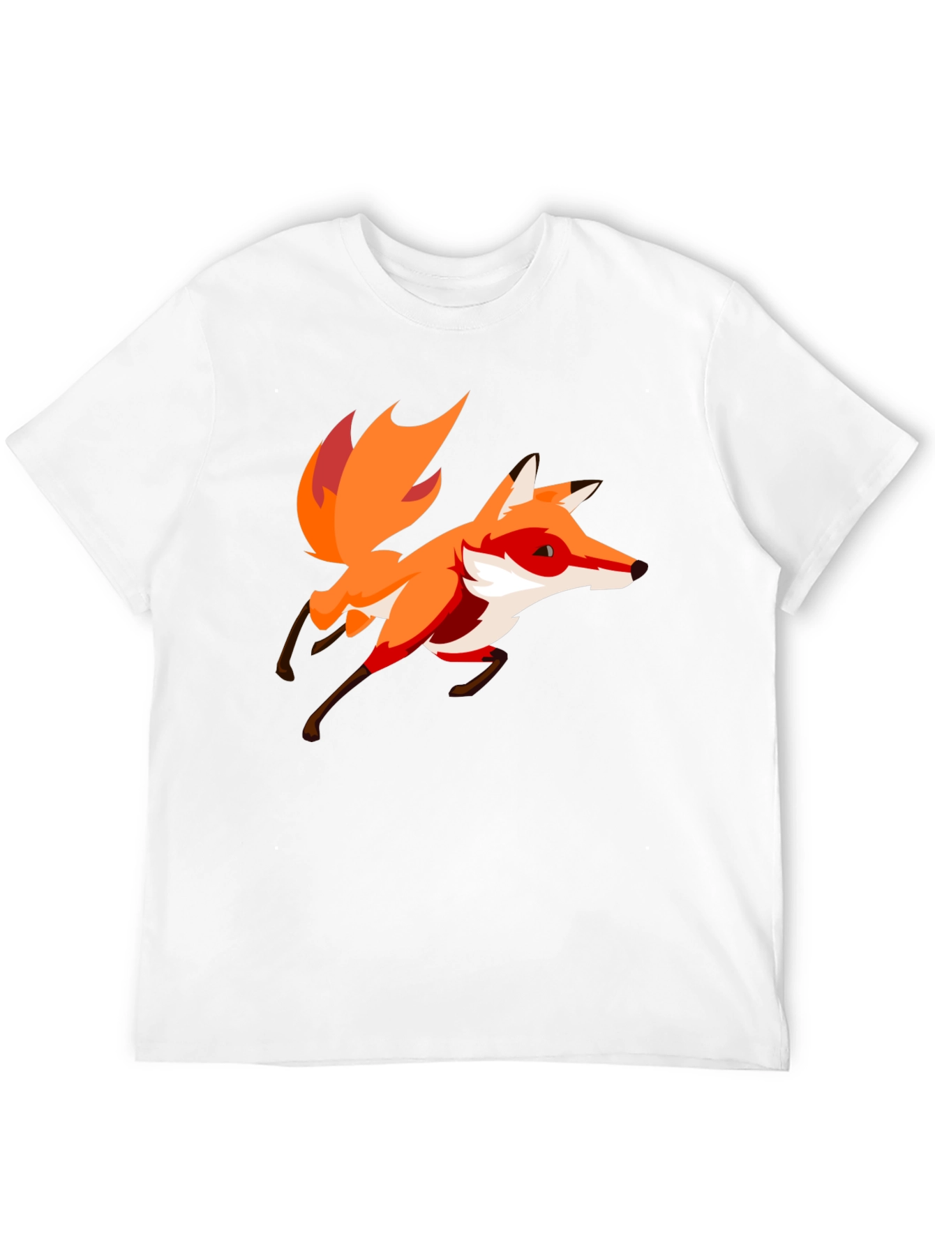 Black Cartoon Fox Graphic Black T-Shirt view 12