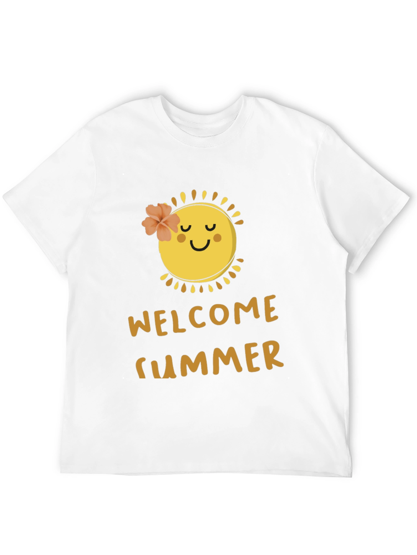 Black Welcome Summer Black T-Shirt with Sun Design view 12